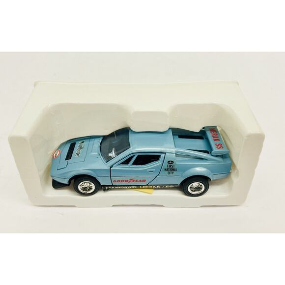 Shinsei Jet Machines Maserati Merak SS Blue 1:39 Diecast 4410 New - Picture 4 of 10